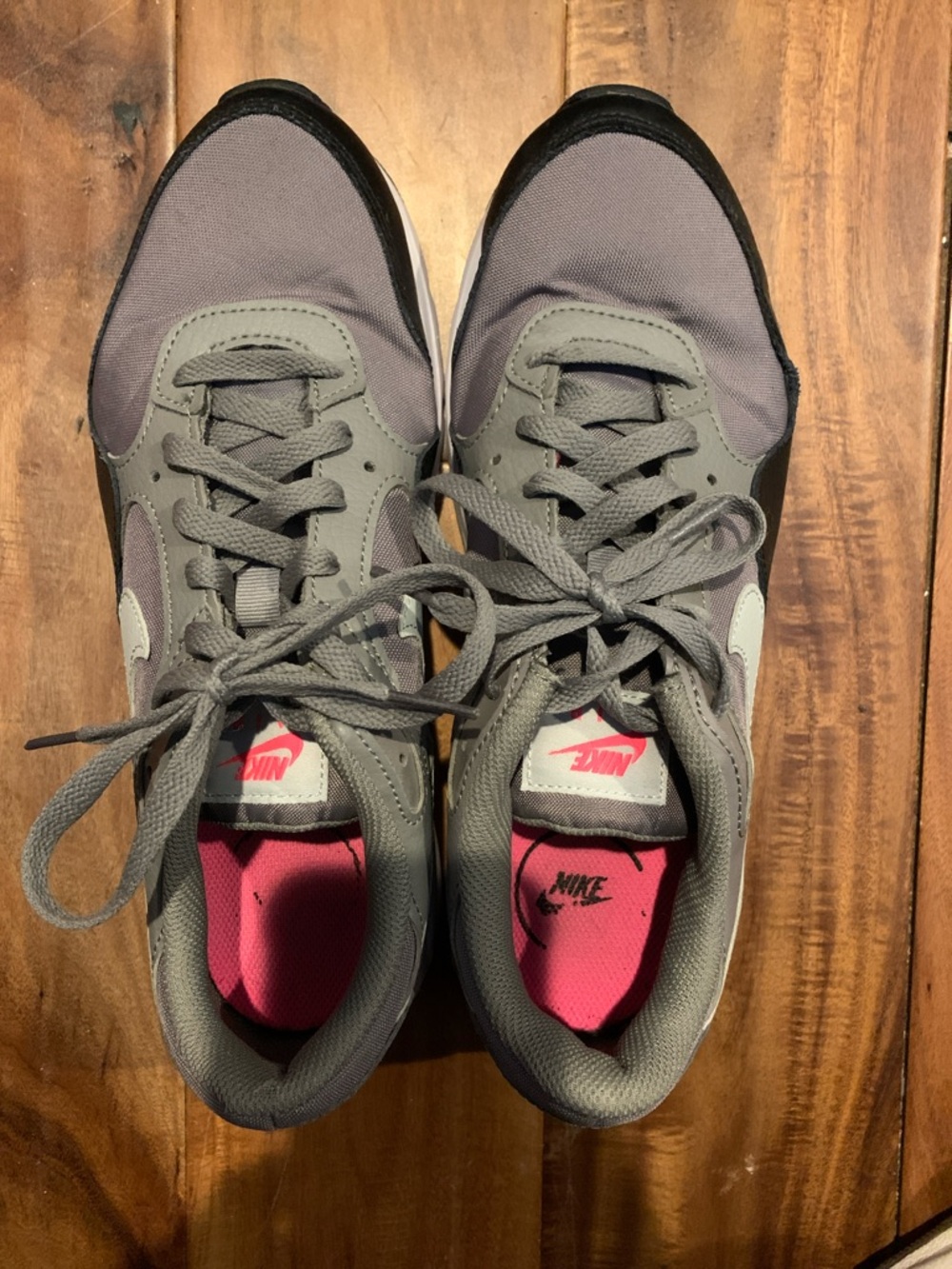 Nike Gray Shoes with Pink Insoles